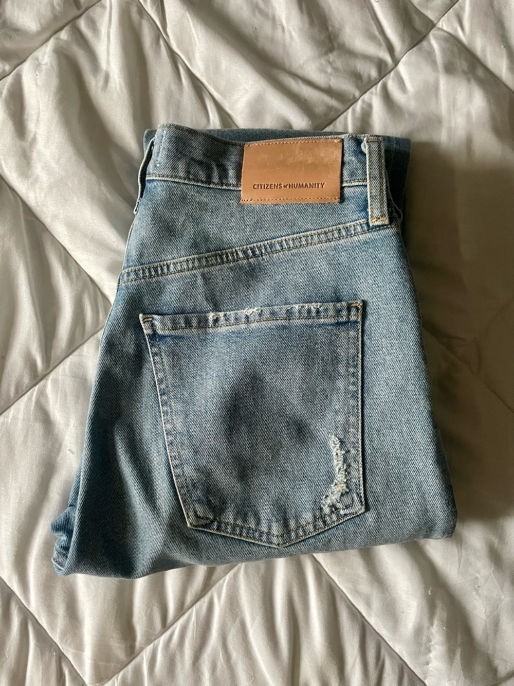 Citizens Of Humanity Light Blue High-Rise Cropped Jeans - Picture 3 of 5